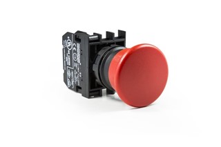 B Serisi Plastik 1NC Yaylı 40 mm Mantar Kırmızı 22 mm Buton